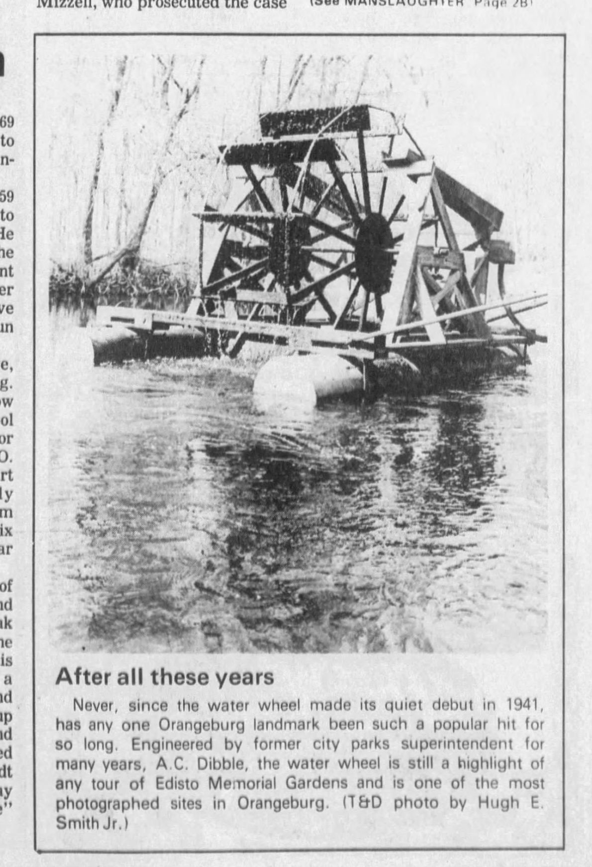 Orangeburg Landmarks Water Wheel - Newspapers.com